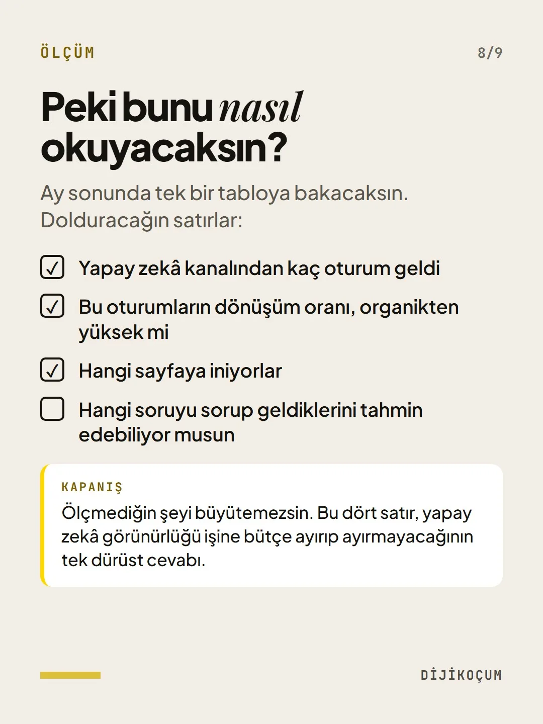 Ölçüm: Peki bunu nasıl okuyacaksın?