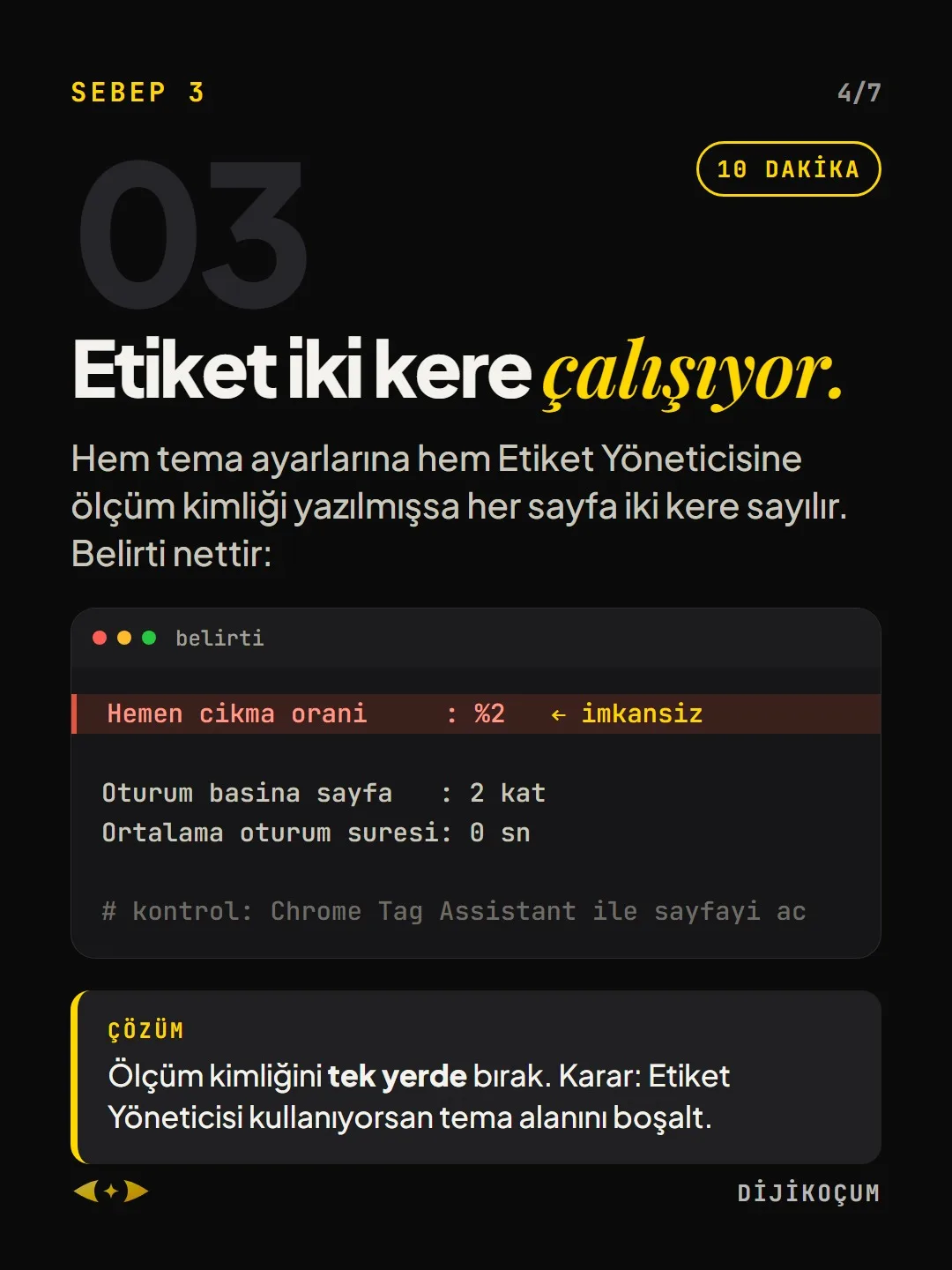 Sebep 3: Etiket iki kere çalışıyor.