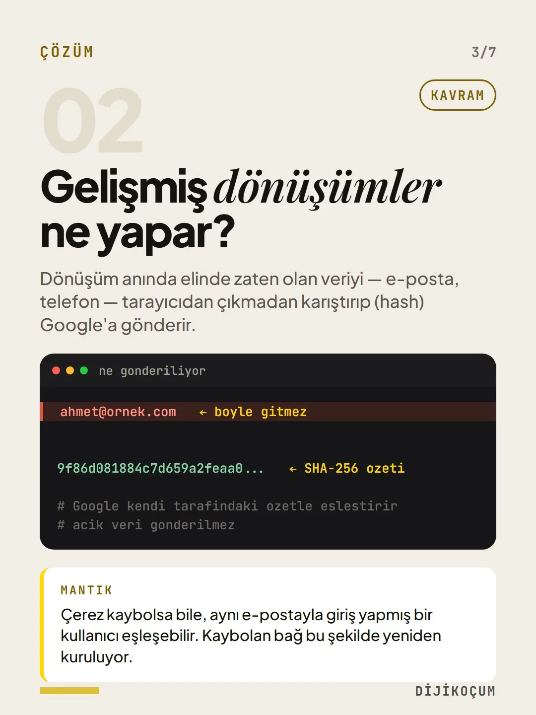 Çözüm: Gelişmiş dönüşümler ne yapar?