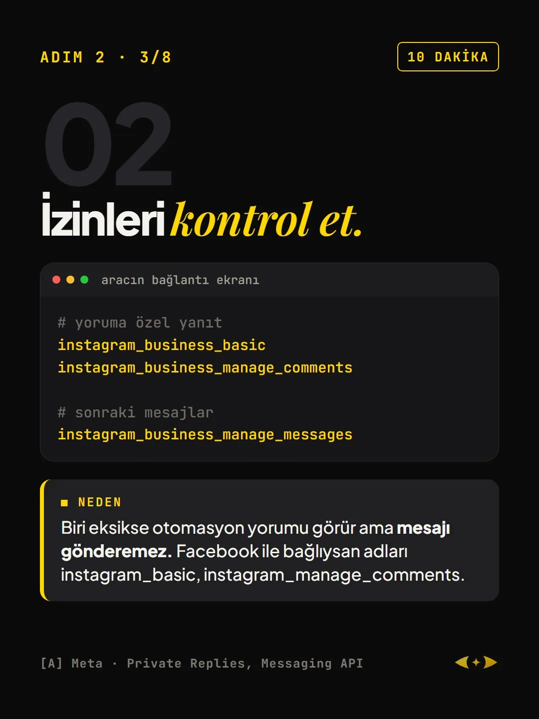 Adım 2: İzinleri kontrol et.