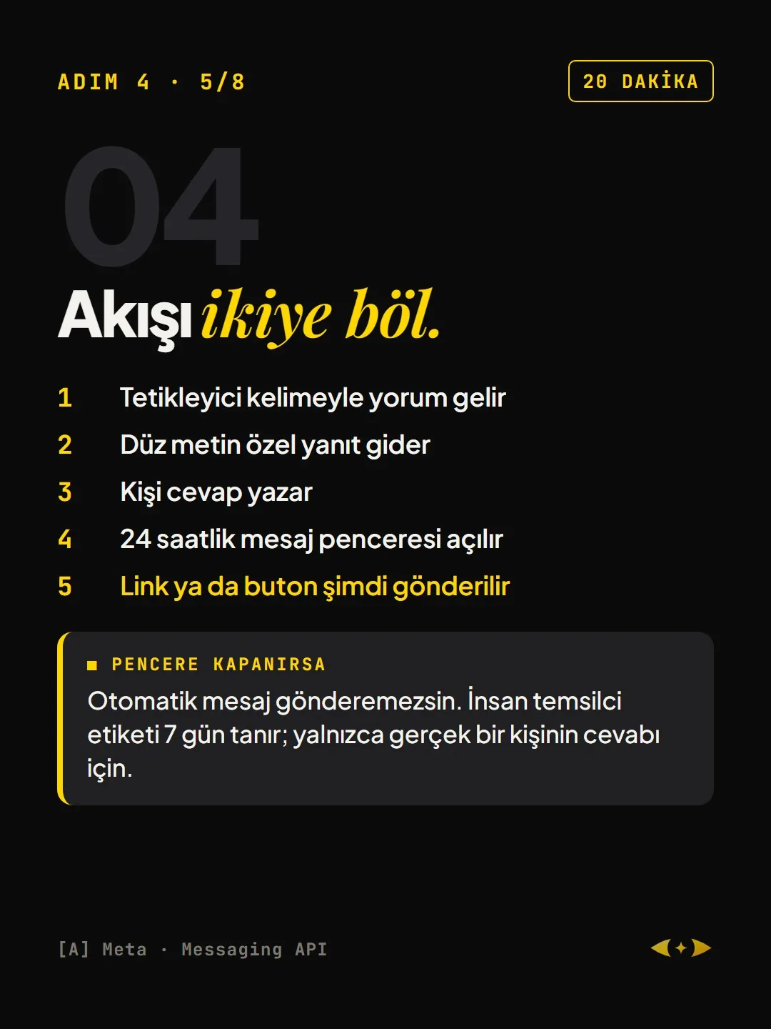 Adım 4: Akışı ikiye böl.