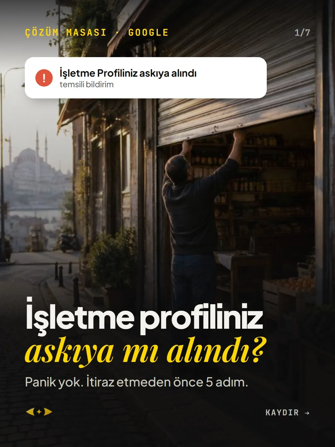 Kapak: İşletme profiliniz askıya mı alındı? Panik yok, itiraz etmeden önce 5 adım.
