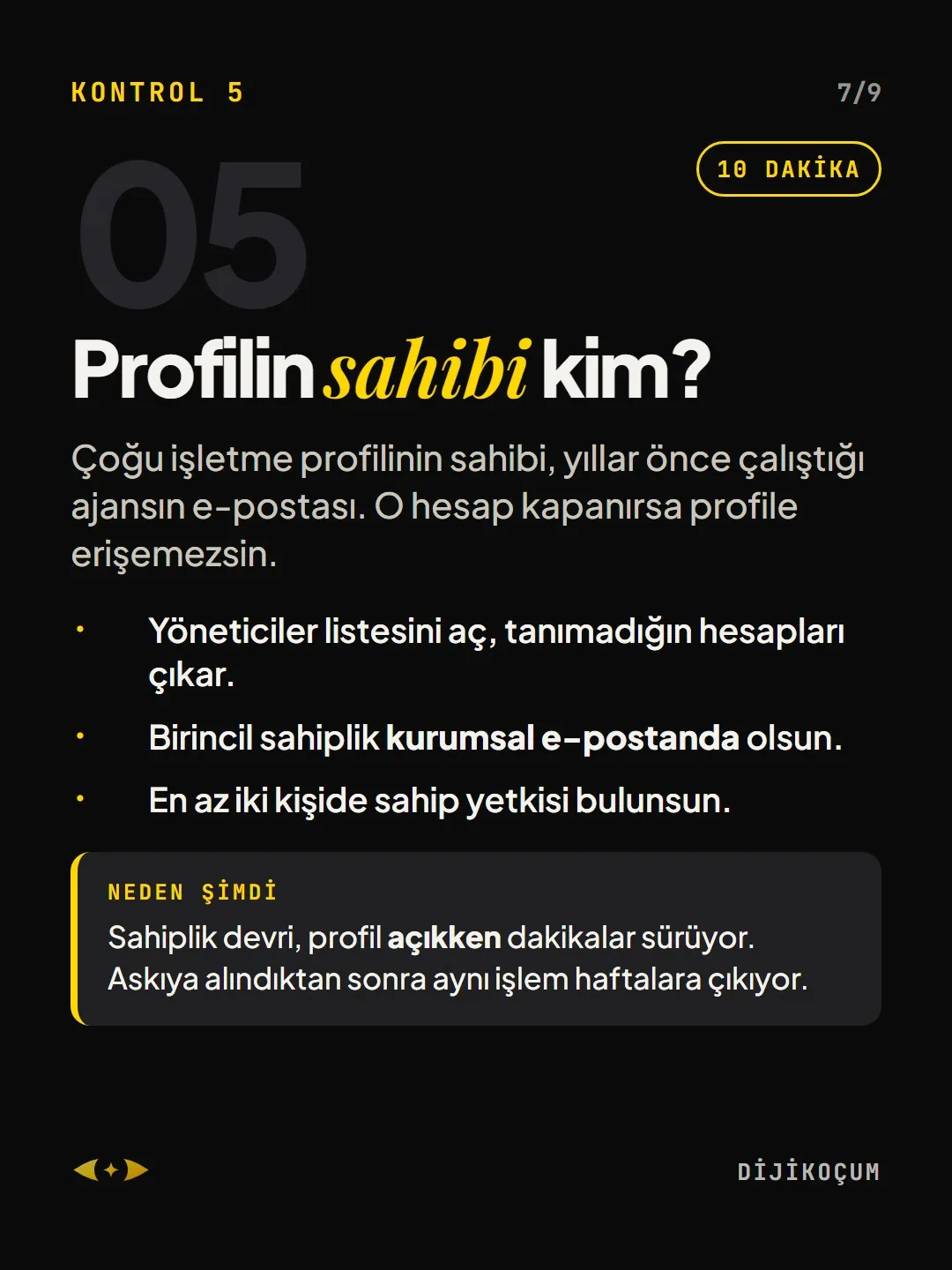 Kontrol 5: Profilin sahibi kim?
