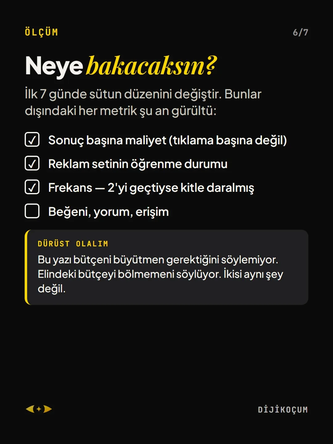 Ölçüm: Neye bakacaksın?