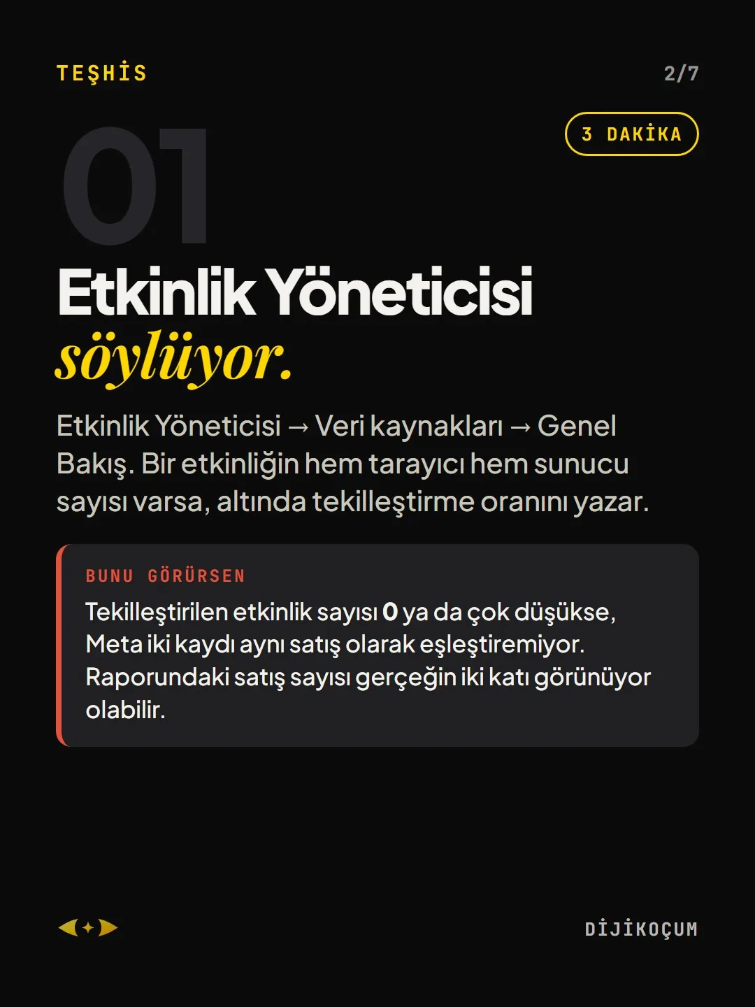 Teşhis: Etkinlik Yöneticisi söylüyor.
