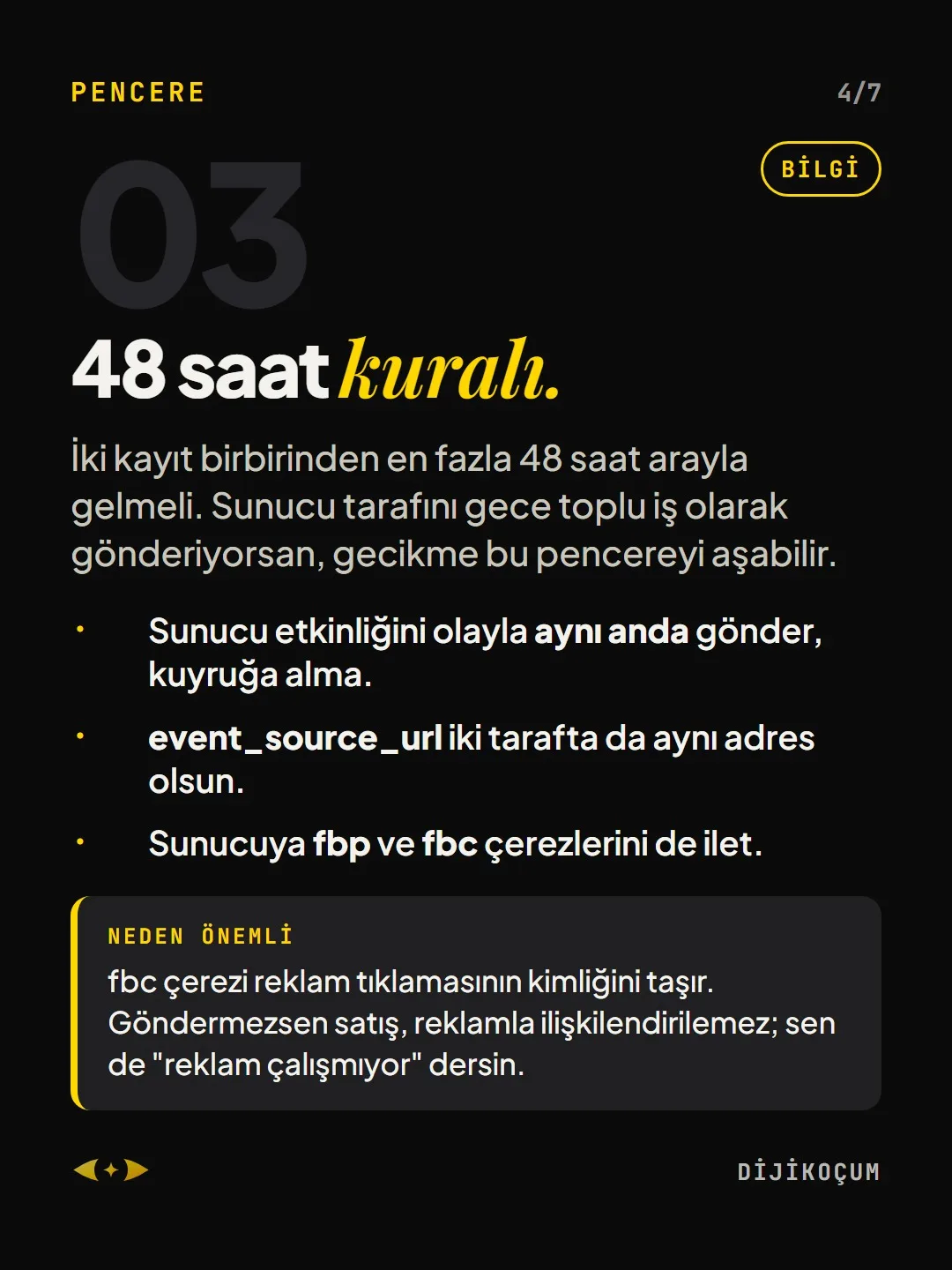 Pencere: 48 saat kuralı.