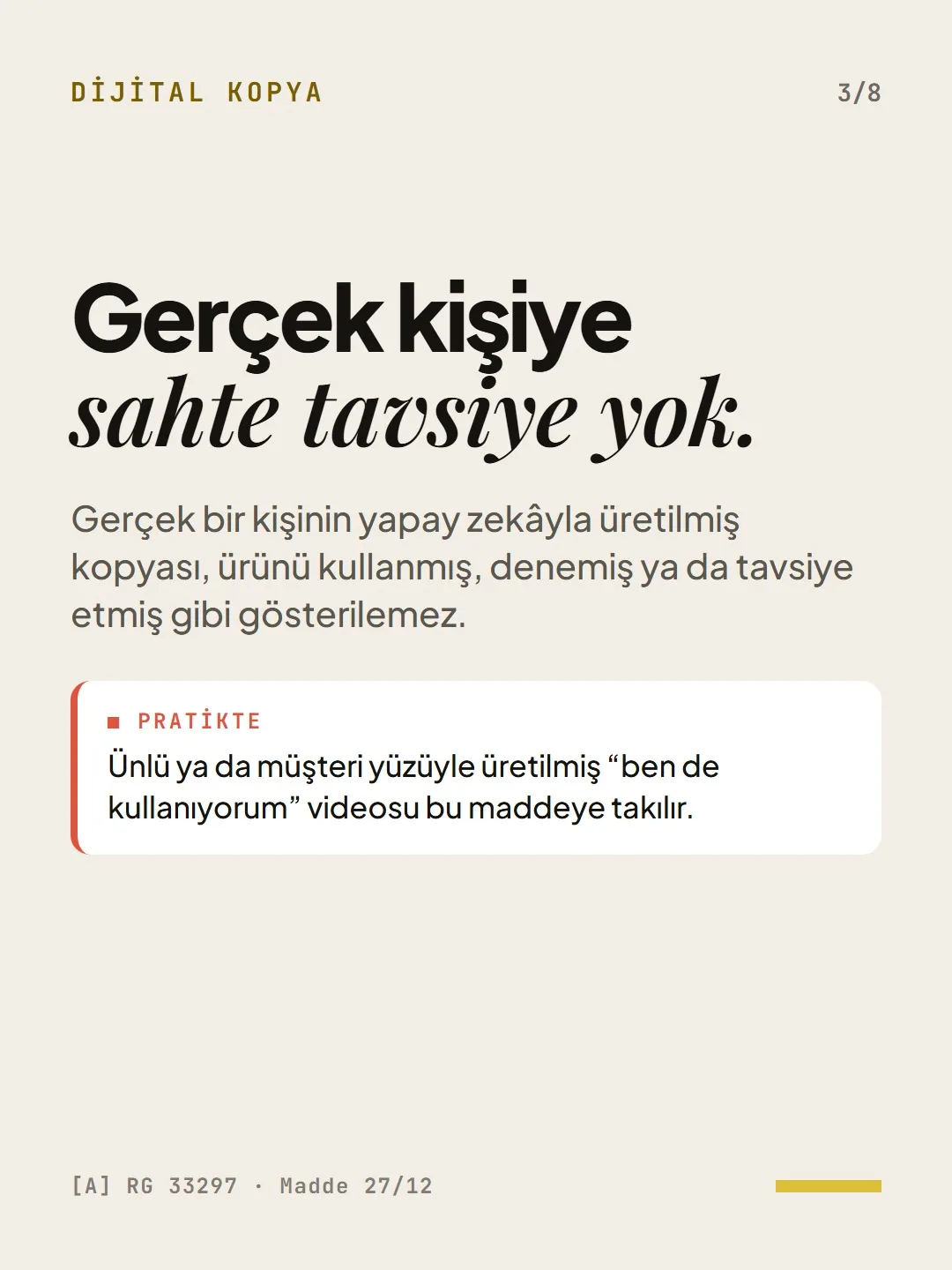 Dijital kopya: Gerçek kişiye sahte tavsiye yok.